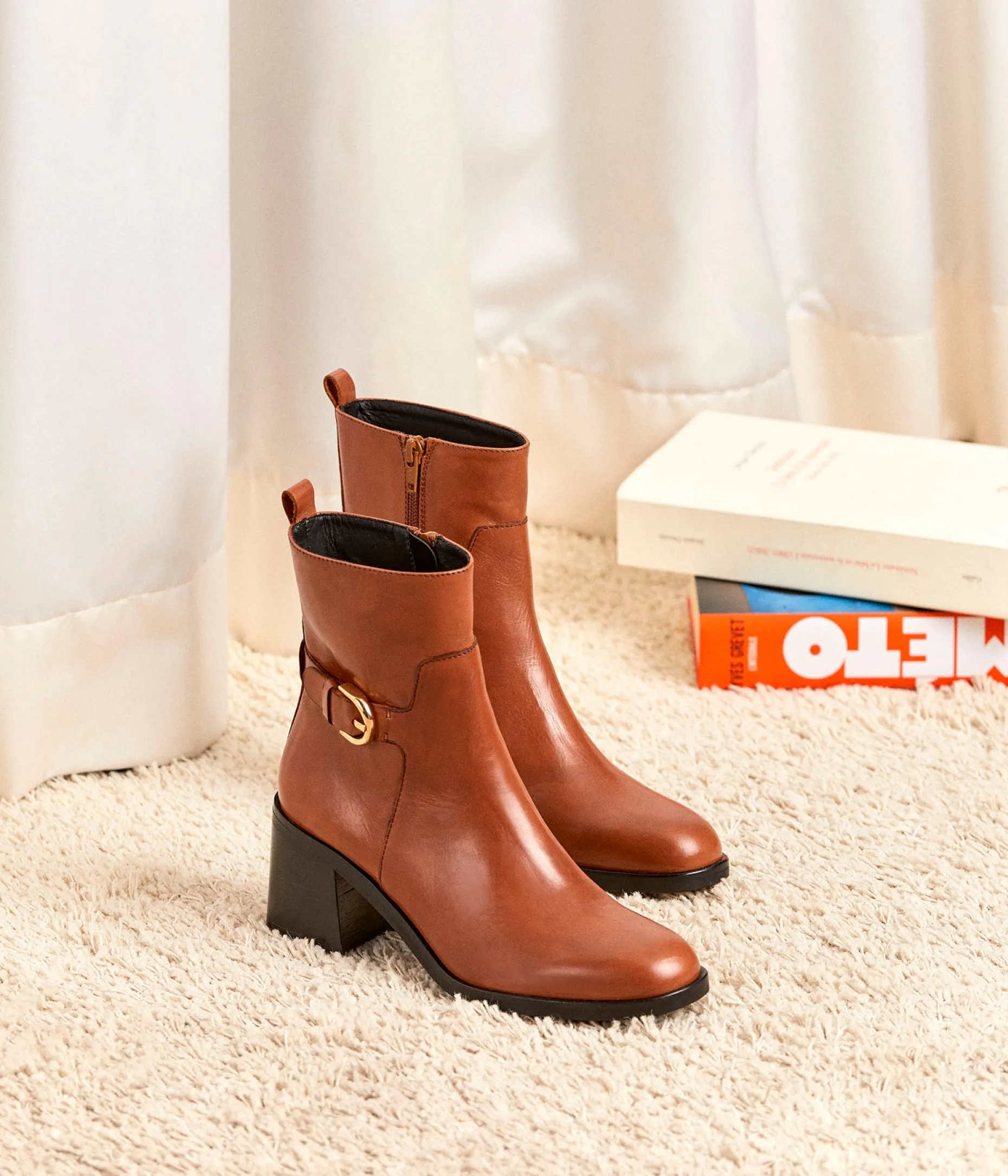 Discount Mellow Yellow Boots Clémentine COGNAC