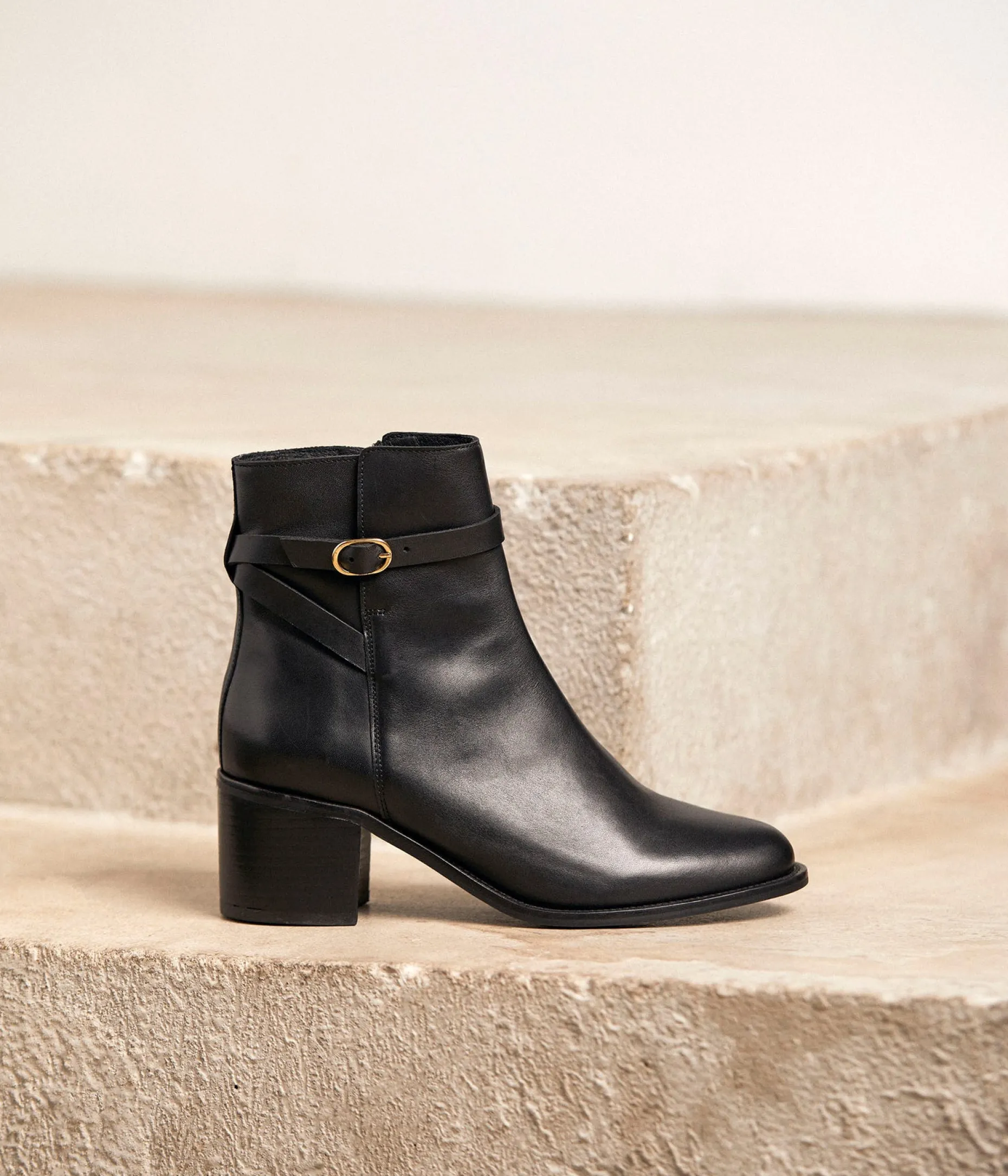 Outlet Mellow Yellow Boots cuir Aimeline NOIR