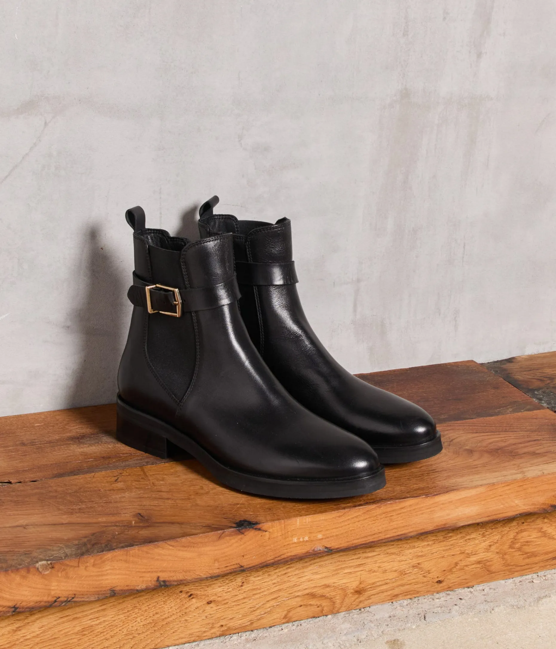 Outlet Mellow Yellow Boots cuir Charlotte NOIR