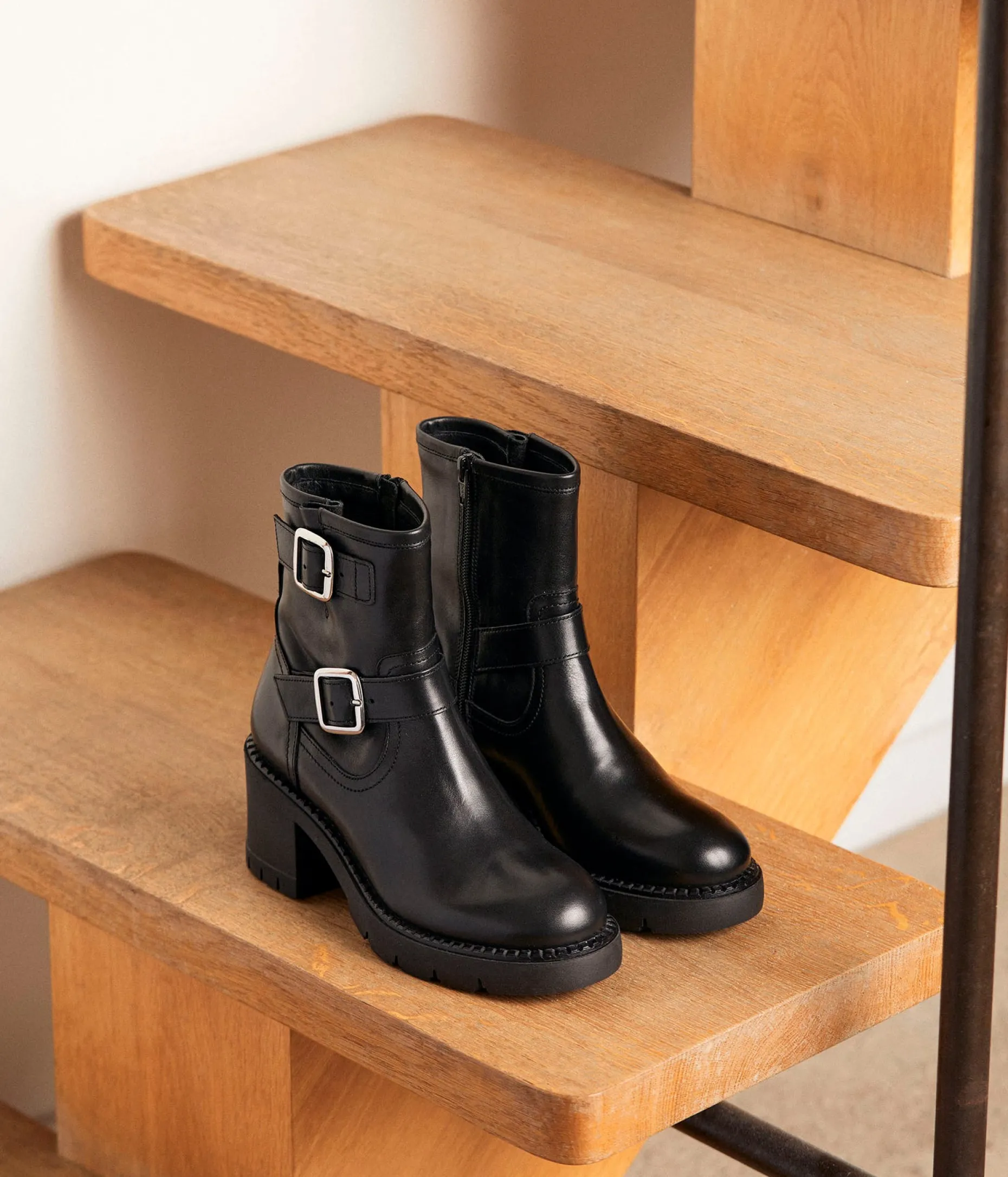 Clearance Mellow Yellow Boots cuir Dores NOIR