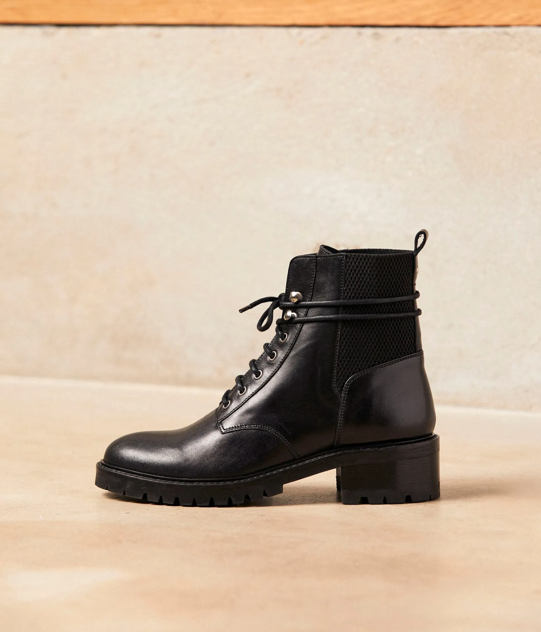 Online Mellow Yellow Boots lacets es Azélie NOIR