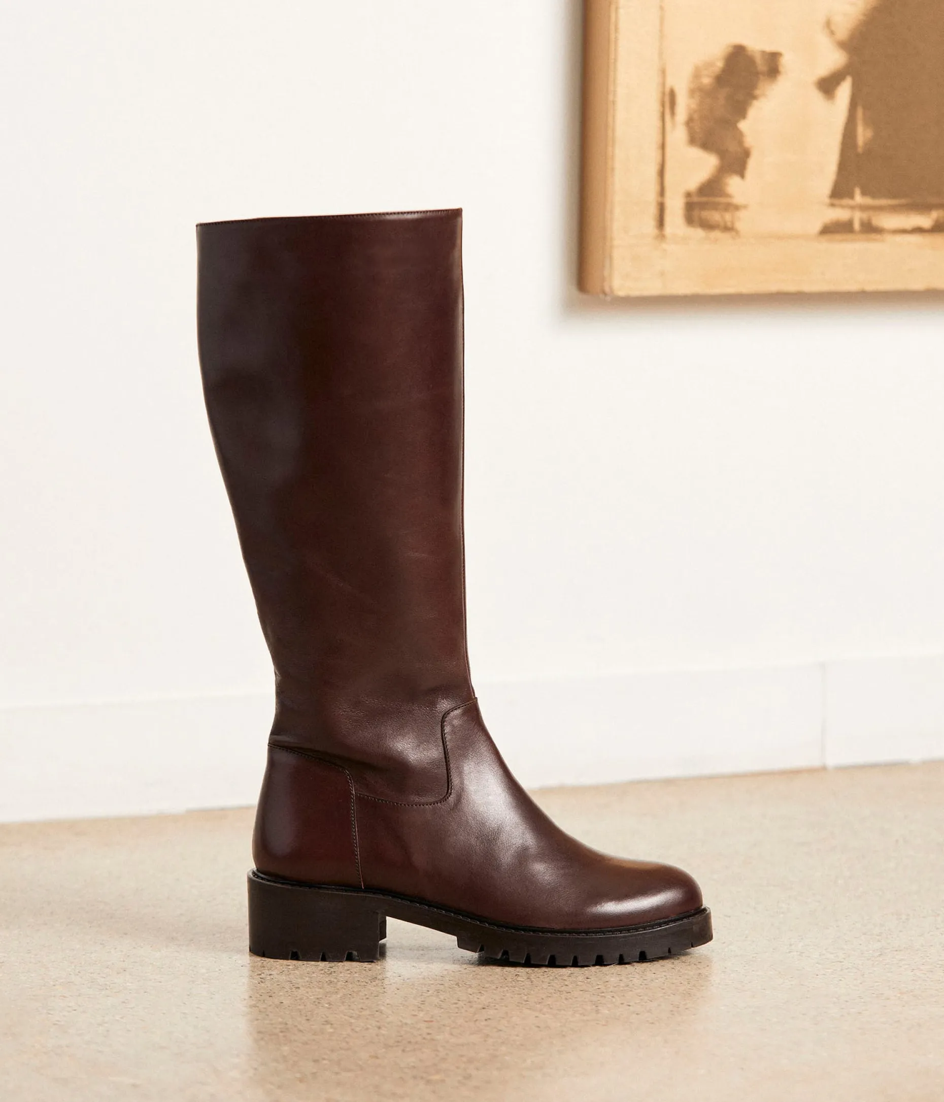 Cheap Mellow Yellow Bottes cuir choco Léandro