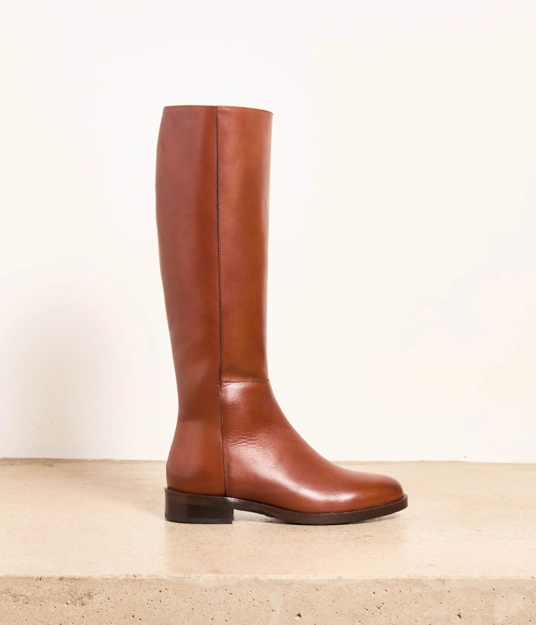 Discount Mellow Yellow Bottes cuir Aliénor COGNAC