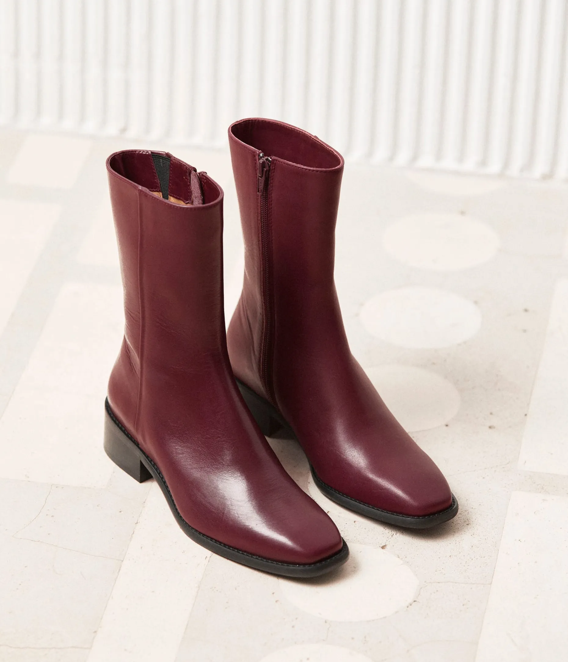 New Mellow Yellow Bottines bordeaux Apolline ROUGE