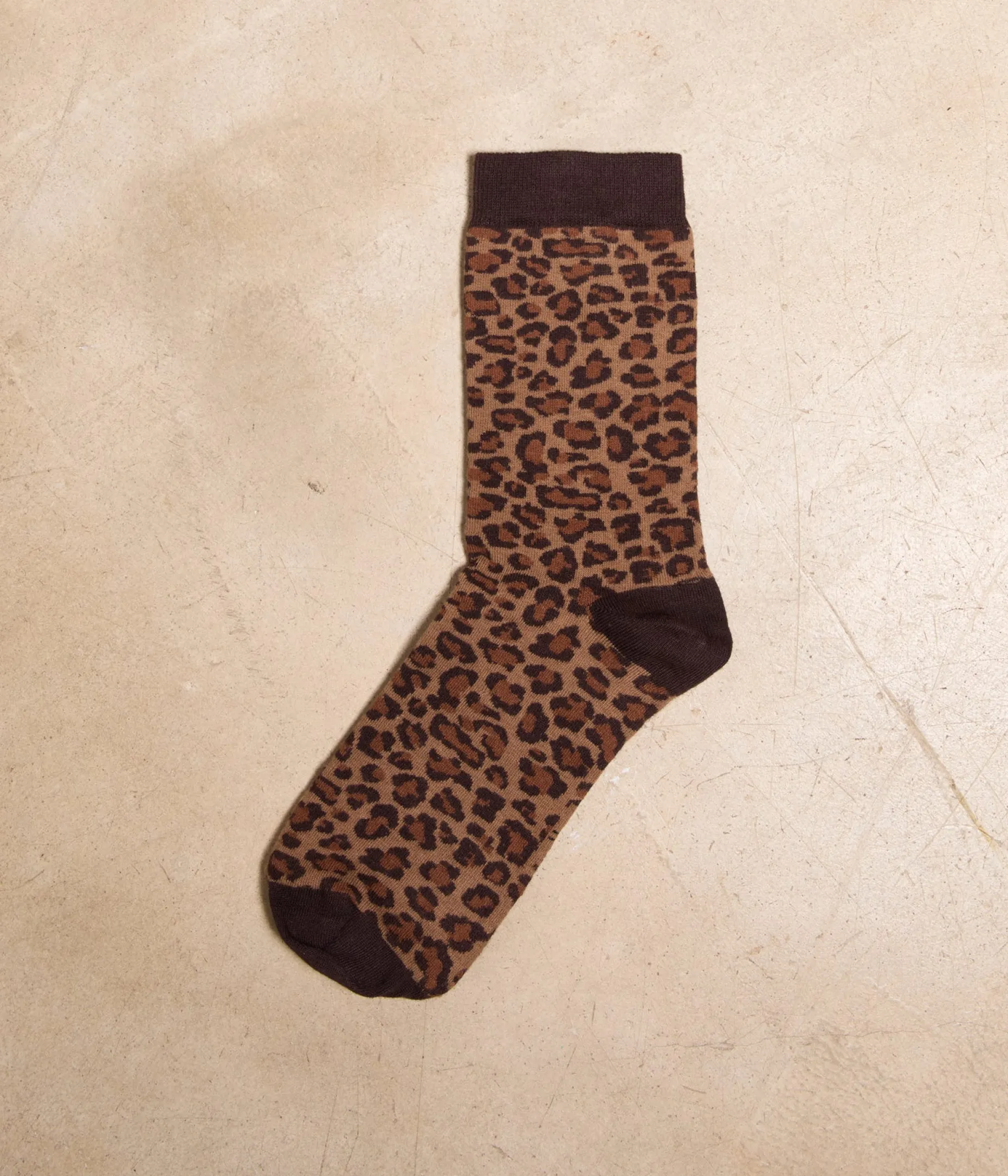 Sale Mellow Yellow Chaussettes camel léopard Cole IMPRIME