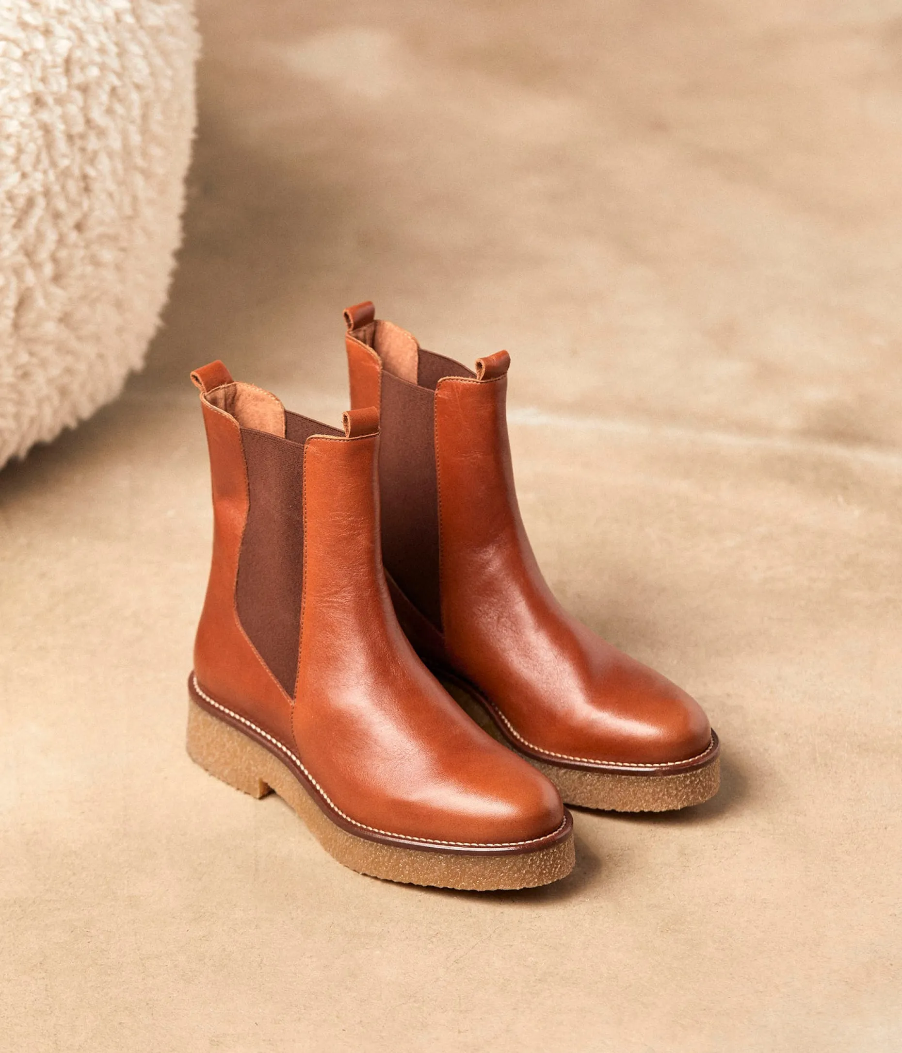 Best Sale Mellow Yellow Chelsea boots Acacia COGNAC