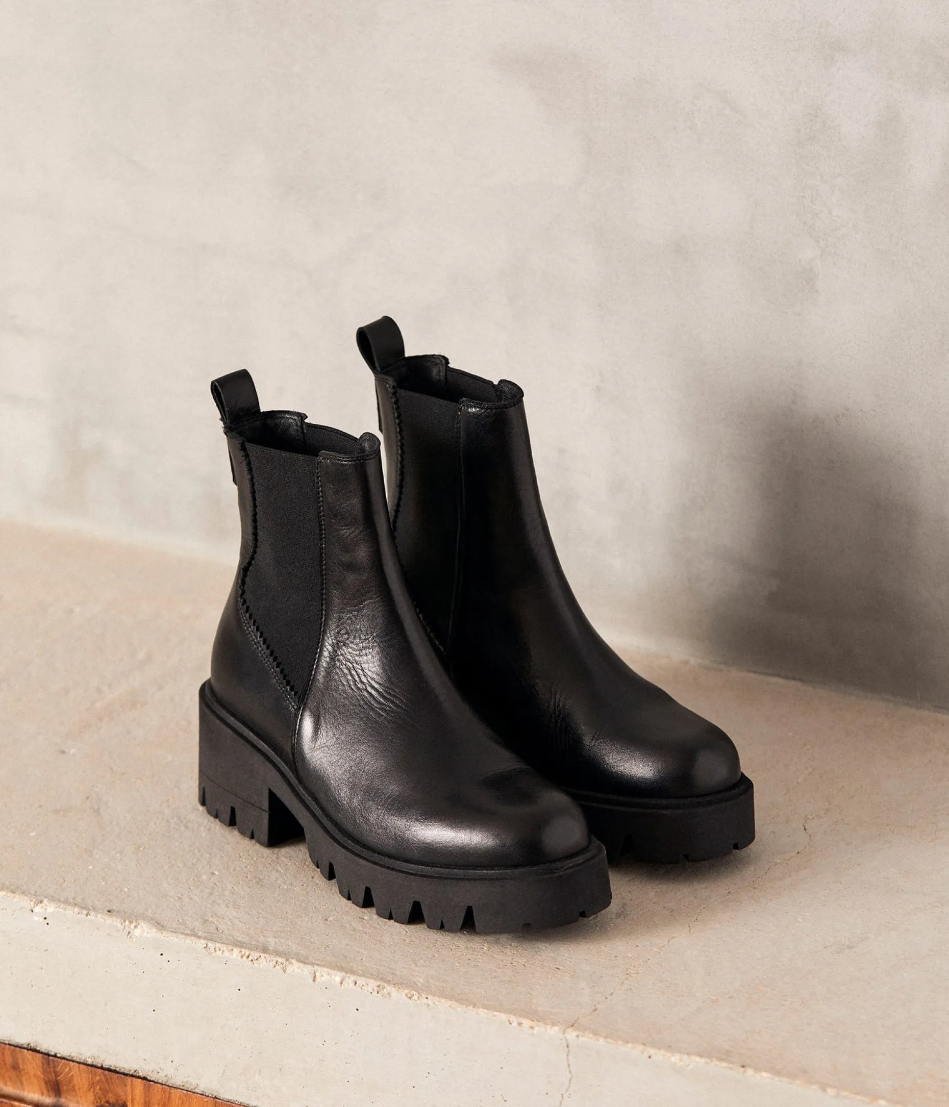 Discount Mellow Yellow Chelsea boots crantées Ada NOIR