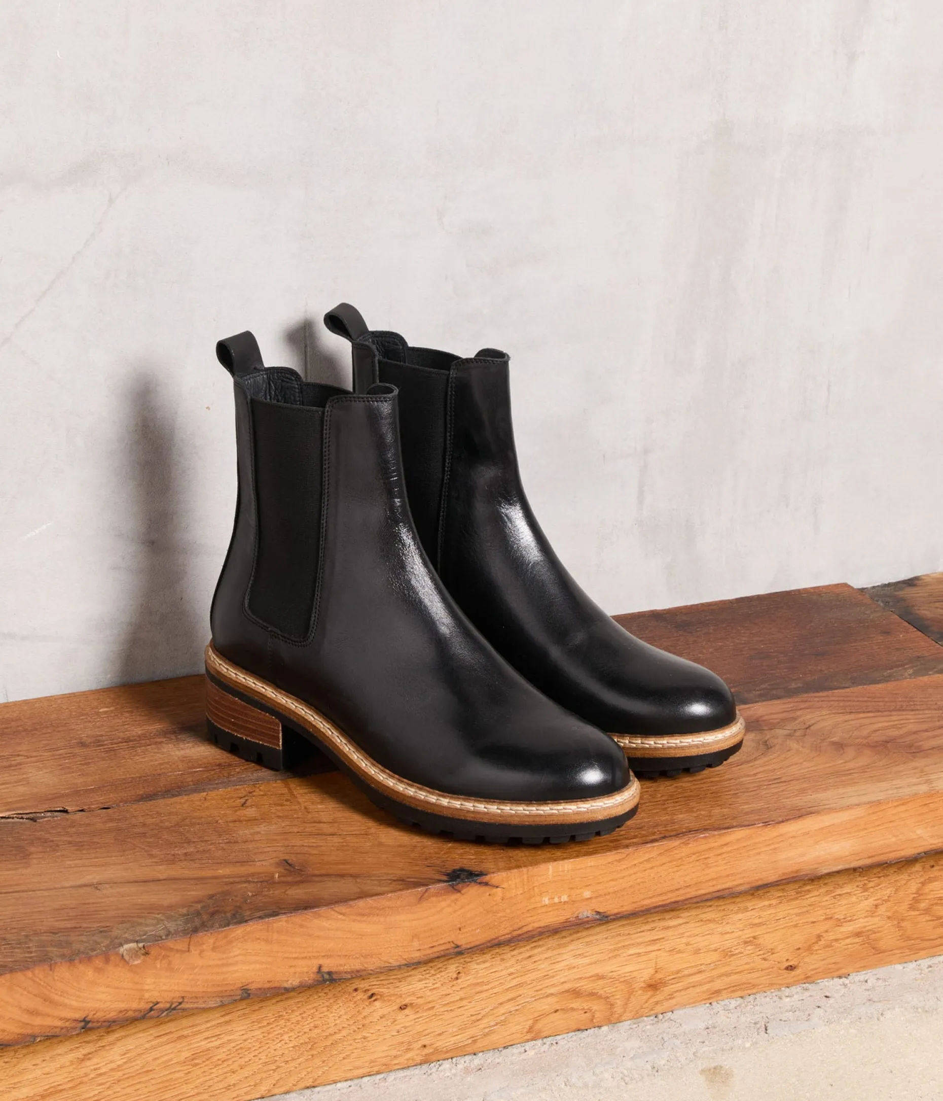 Discount Mellow Yellow Chelsea boots crantées Calista NOIR