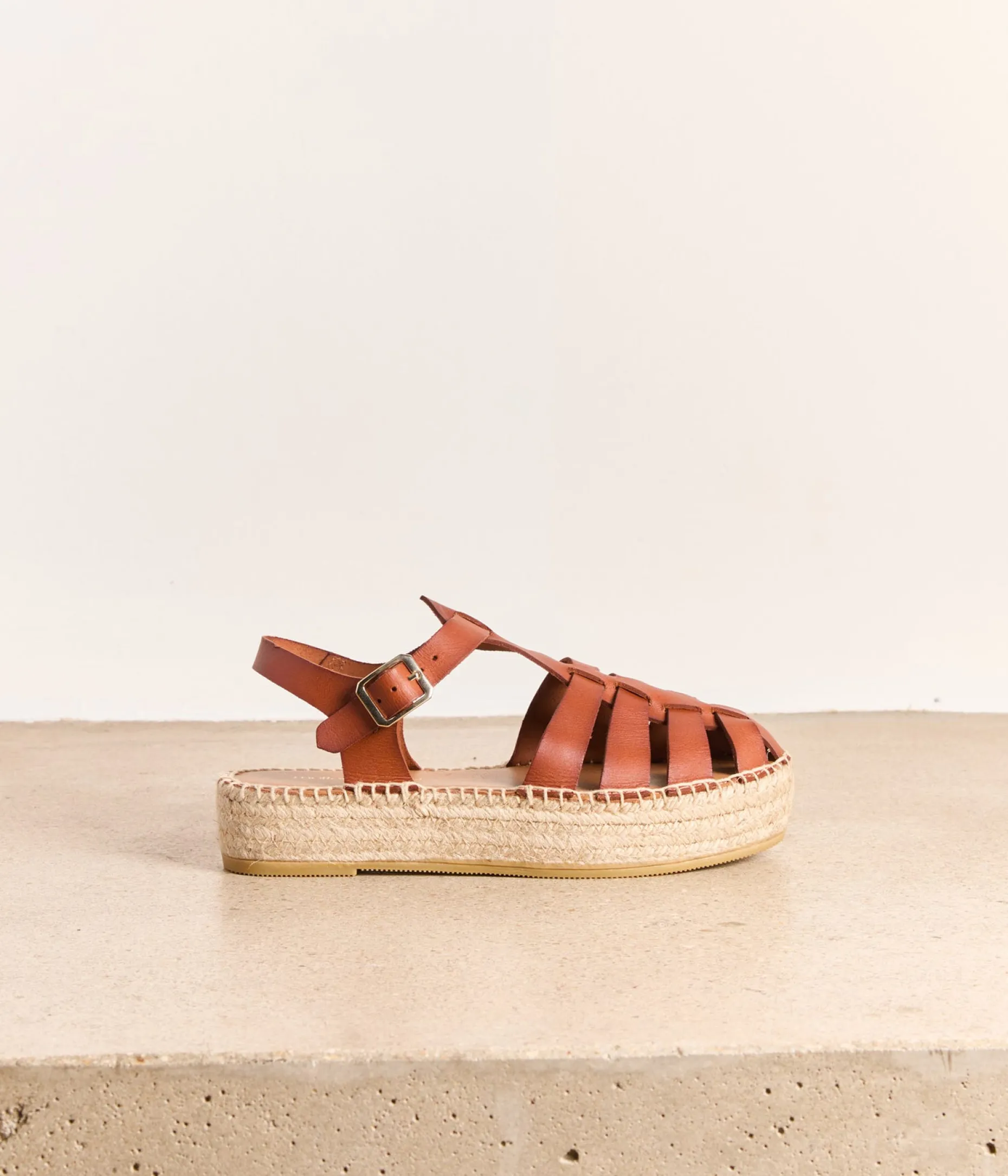 Clearance Mellow Yellow Espadrilles plateforme Atlas COGNAC