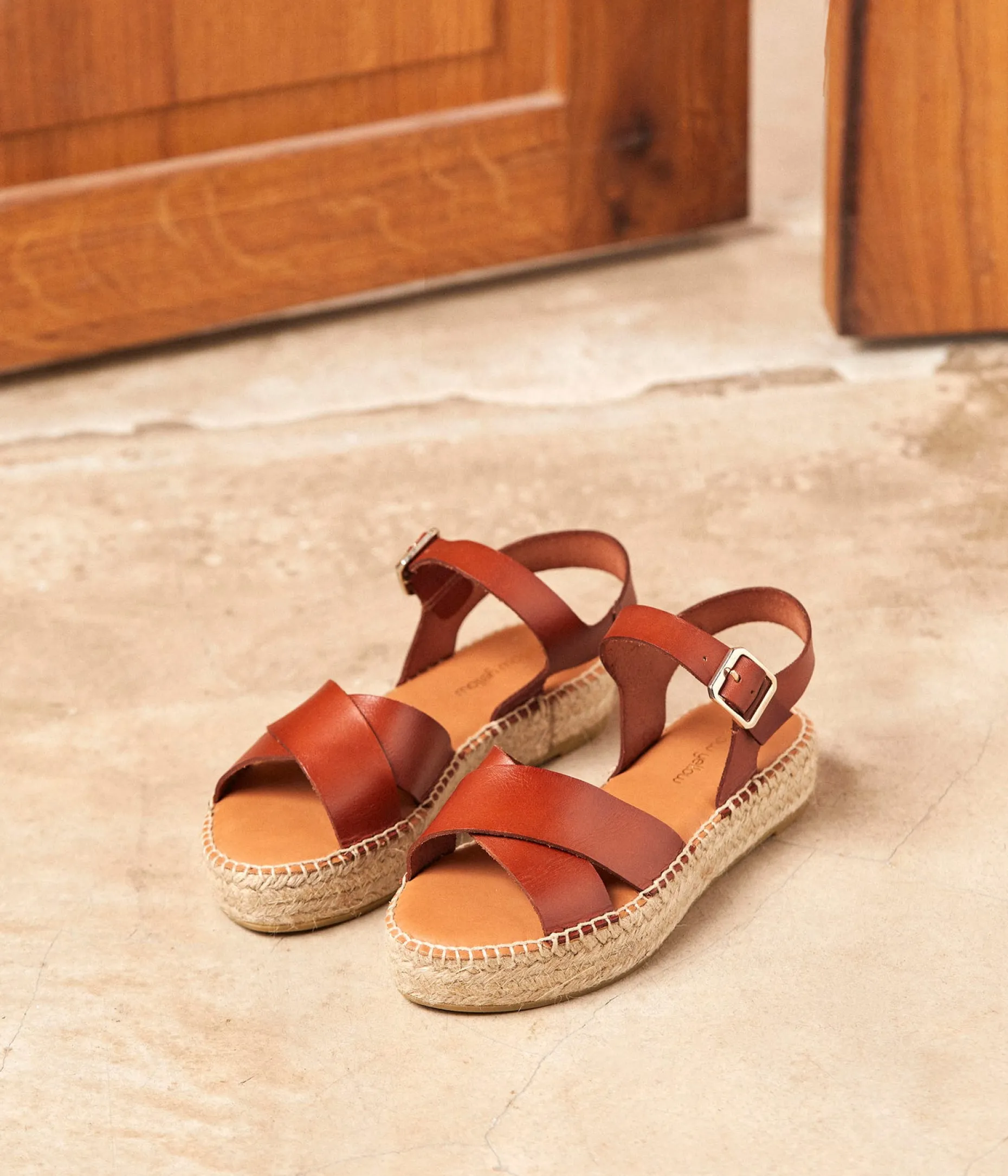 Online Mellow Yellow Espadrilles plates Pio COGNAC