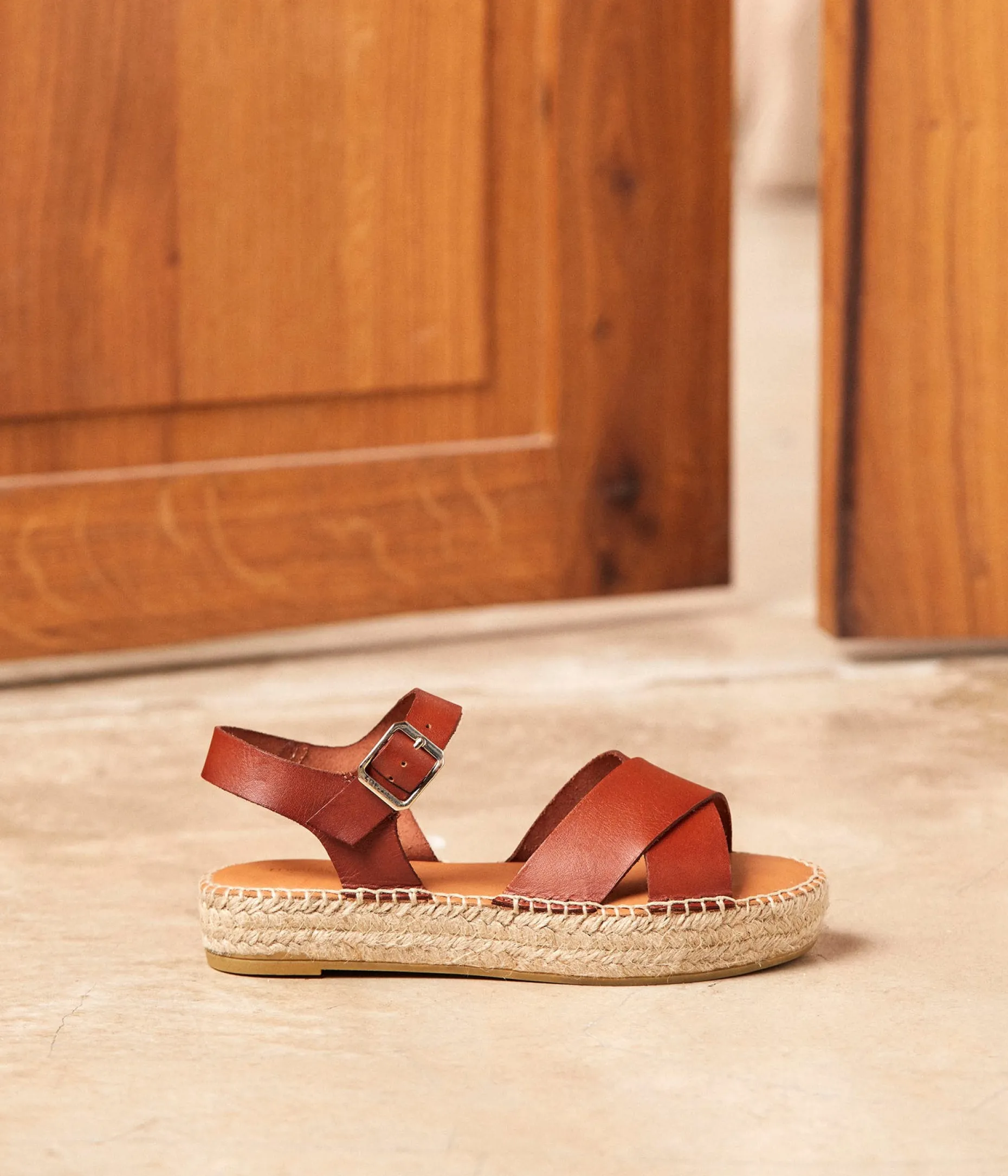 Online Mellow Yellow Espadrilles plates Pio COGNAC