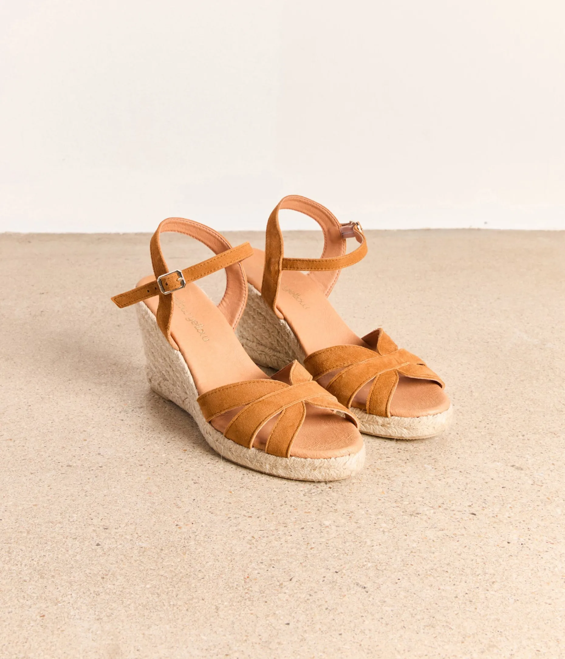 Fashion Mellow Yellow Sandales compensées Ellaria COGNAC